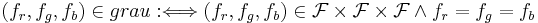 \left( f_r, f_g, f_b \right)\in grau :\Longleftrightarrow \left( f_r, f_g, f_b \right)\in  \mathcal{F} \times \mathcal{F} \times \mathcal{F} \wedge f_r=f_g=f_b