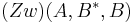 \operatorname(Zw) (A, B^*, B)