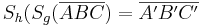 S_h(S_g(\overline{ABC})= \overline{A'B'C'}