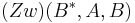 \operatorname(Zw) (B^*, A, B)