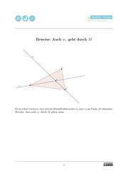 Die Winkelhalbierenden eines Dreiecks schneiden sich in genau einem Punkt.